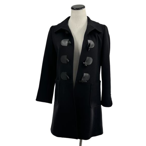 A.P.C. Rue Madame Paris Charlotte Black Wool Duffle Toggle Coat - Picture 8 of 12